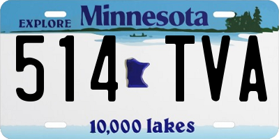 MN license plate 514TVA