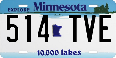 MN license plate 514TVE