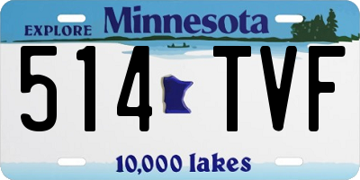 MN license plate 514TVF
