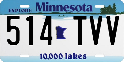 MN license plate 514TVV