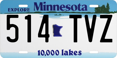 MN license plate 514TVZ