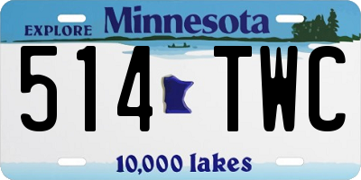 MN license plate 514TWC