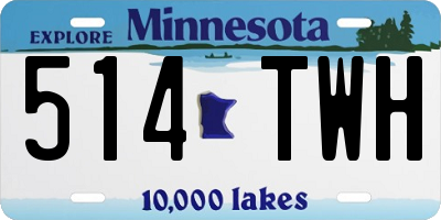 MN license plate 514TWH