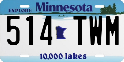 MN license plate 514TWM