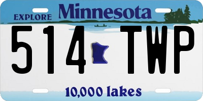 MN license plate 514TWP