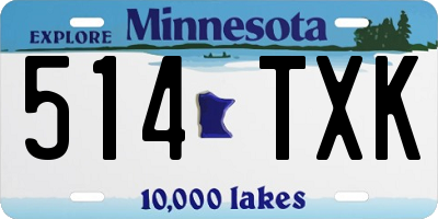 MN license plate 514TXK