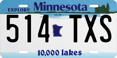 MN license plate 514TXS