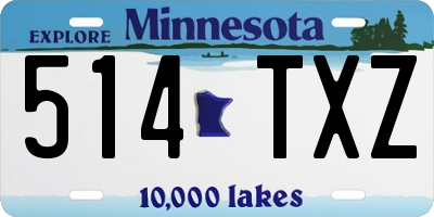 MN license plate 514TXZ