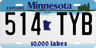 MN license plate 514TYB