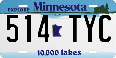 MN license plate 514TYC