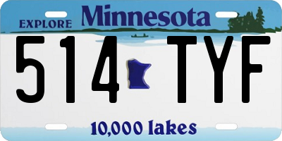 MN license plate 514TYF