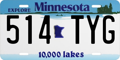MN license plate 514TYG