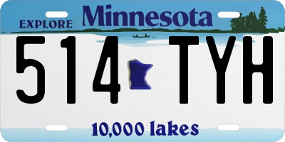 MN license plate 514TYH