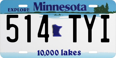 MN license plate 514TYI