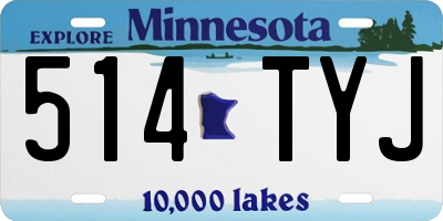 MN license plate 514TYJ