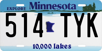 MN license plate 514TYK