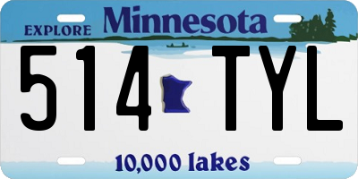MN license plate 514TYL