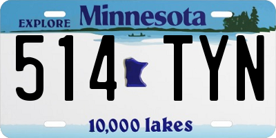 MN license plate 514TYN