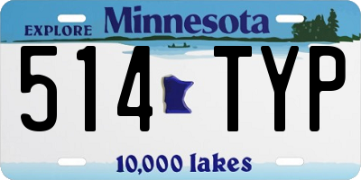 MN license plate 514TYP