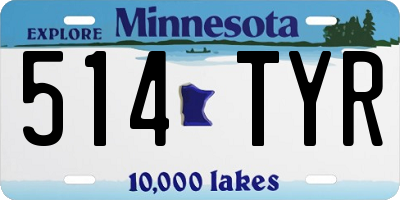 MN license plate 514TYR