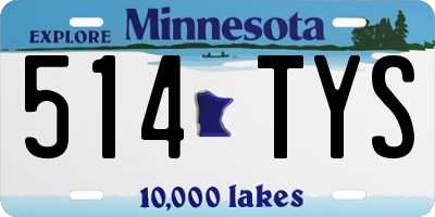 MN license plate 514TYS