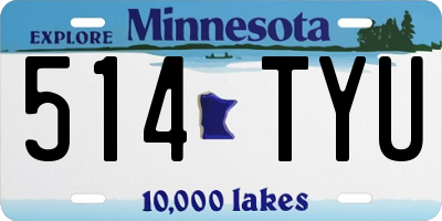 MN license plate 514TYU