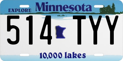 MN license plate 514TYY