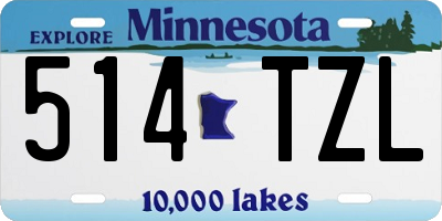 MN license plate 514TZL