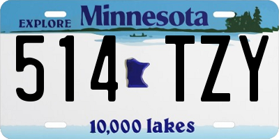 MN license plate 514TZY