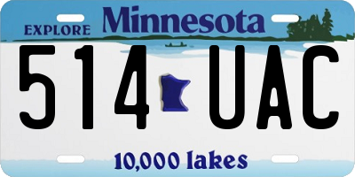 MN license plate 514UAC