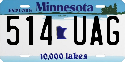 MN license plate 514UAG