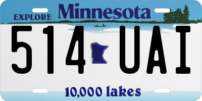 MN license plate 514UAI