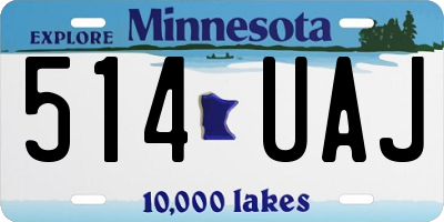 MN license plate 514UAJ