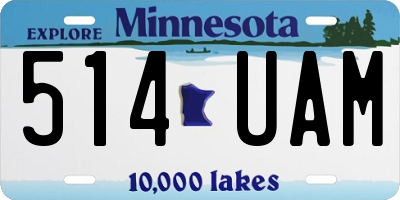 MN license plate 514UAM