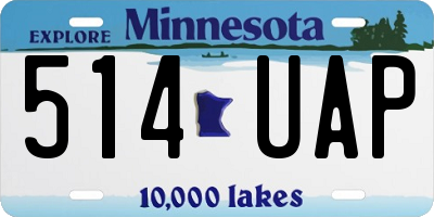 MN license plate 514UAP