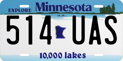 MN license plate 514UAS