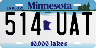 MN license plate 514UAT