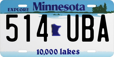MN license plate 514UBA