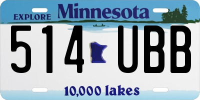 MN license plate 514UBB