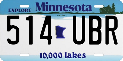 MN license plate 514UBR