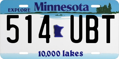 MN license plate 514UBT