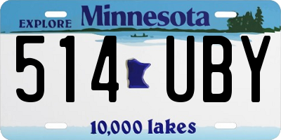 MN license plate 514UBY