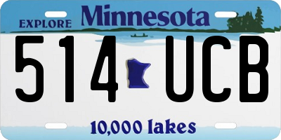 MN license plate 514UCB