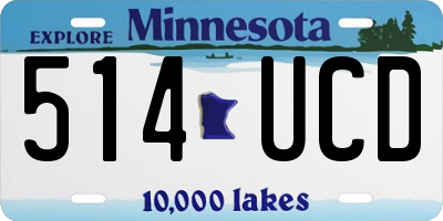 MN license plate 514UCD