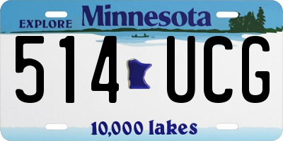 MN license plate 514UCG