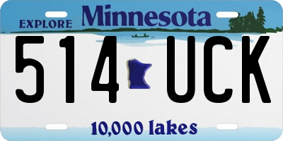 MN license plate 514UCK