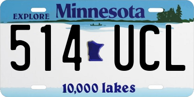 MN license plate 514UCL