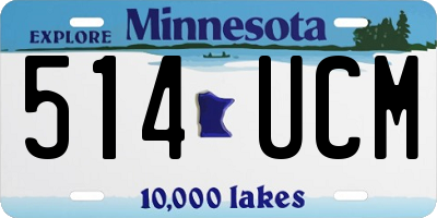 MN license plate 514UCM