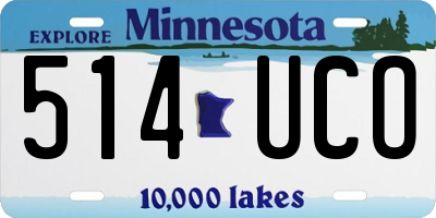 MN license plate 514UCO