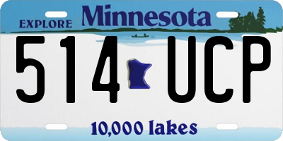 MN license plate 514UCP